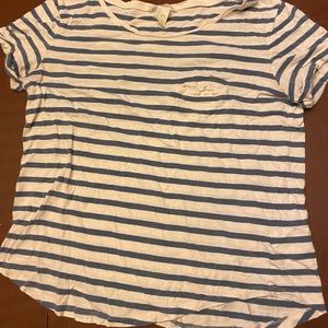 T shirt blue and white
